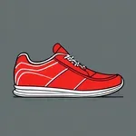 red athletic shoes image